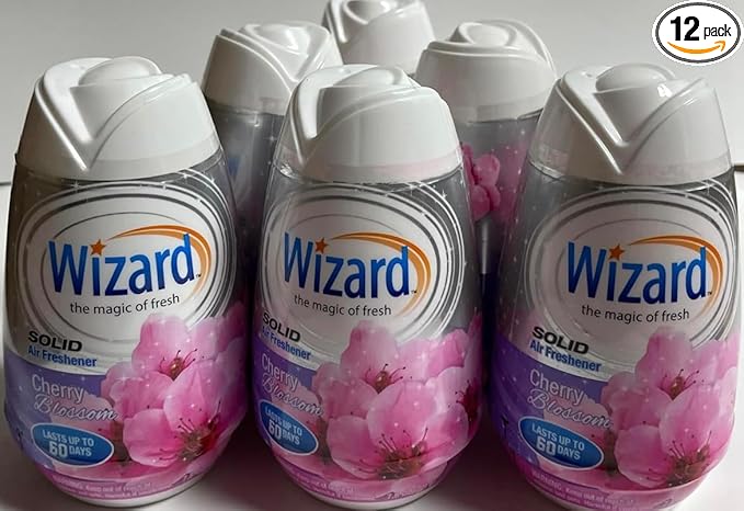 Wizard The Magic of Fresh gel Air Freshener solid air freshener 7.8 oz Cherry blossom (Pack of 12)