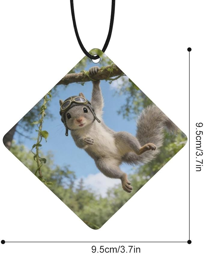 5PCS Car Air Freshener Hanging Personalized Double Sided Squirrel Swinging Car Fresheners Long Lasting New Cars Scents Cute Automotive Freshies for Closets Drawers (tea)
