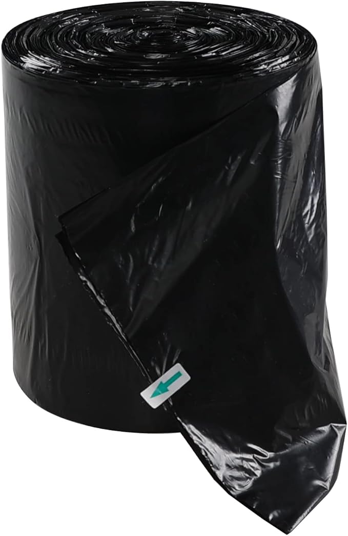 18 Gallon Large Trash Bags Black Garbage Bags 1 Roll/100 Counts