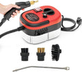 Handheld Steam Cleaner 1200ML Household Compact Kitchen Steam Cleaning Machine 6-Speed Adjustment Multi-Function Nozzle for Cleaning Floor Upholstery Grout and Car (Red)