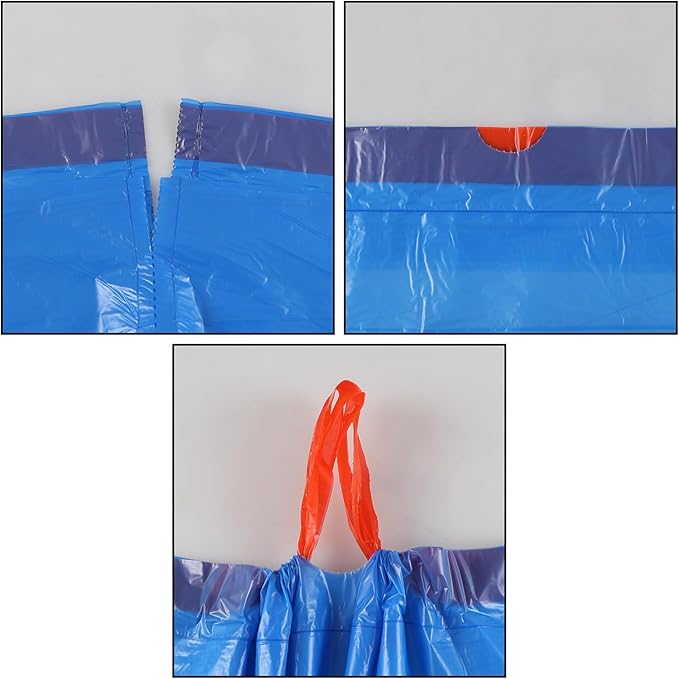 5 Gallon Drawstring Trash Bags 20 L Blue Garbage Bags 200 Counts/4 Rolls