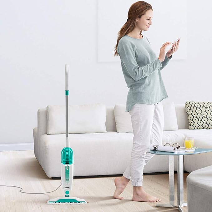 Hand-Held Cleaning Steam Mop Microfiber Brush Vertical Floor Steam Cleaner Three-In-One Multifunctional Floor Cleaner Convenient Detachable Handheld Green