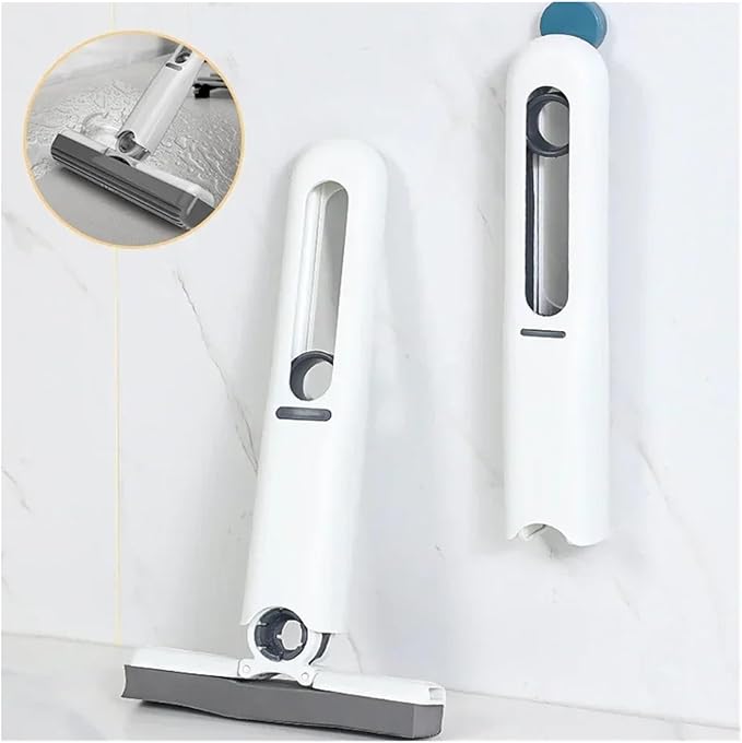 Portable Mini Mop for Kitchen Bedroom Bathroom &amp Tabletop Glass Cleaning - Compact and Cleaning Tool(1 Handle 1Head)