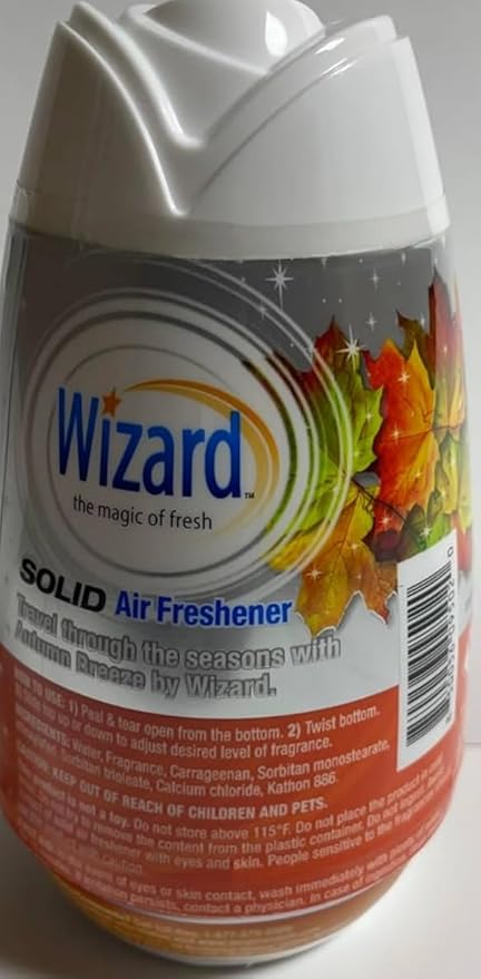 Wizard The Magic of Fresh gel Air Freshener solid air freshener 7.8 oz autumn breeze (Pack of 12)