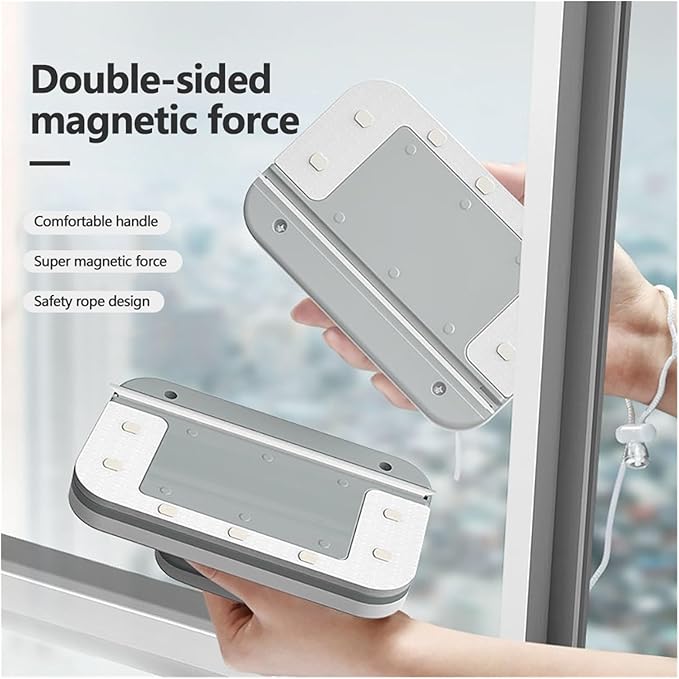 3-26mm Glass Cleaning Brush Double Sided Magnetic Window Wiper For Exterior Tool(Lavender)
