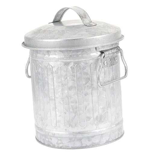 Bedroom Trash Can Desktop Wastebasket Small Garbage Can Office Rubbish Bin Iron Material Bin