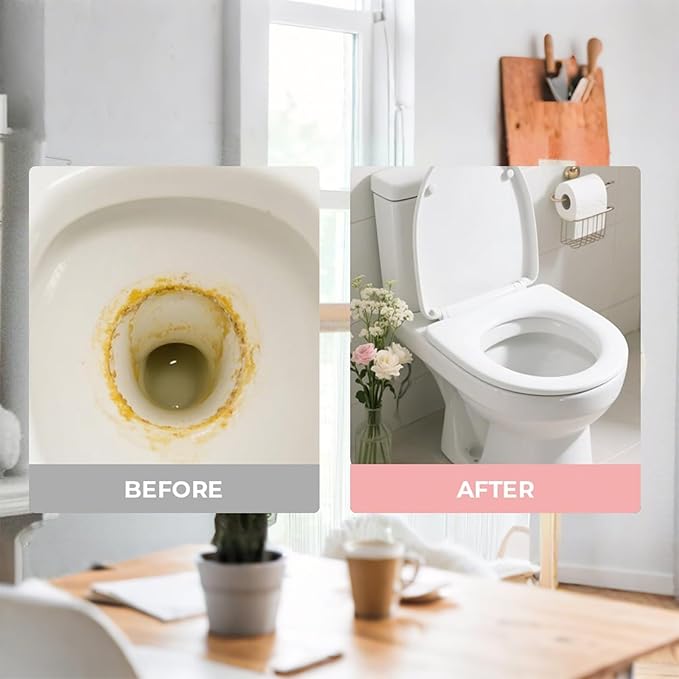 Stubborn Stains Cleaner - Advanced Foam Cleaner for Bathroom and Kitchen Surfaces Removes Tough Stains Without Scrubbing Safe for Tiles Toilets and Glass (8)