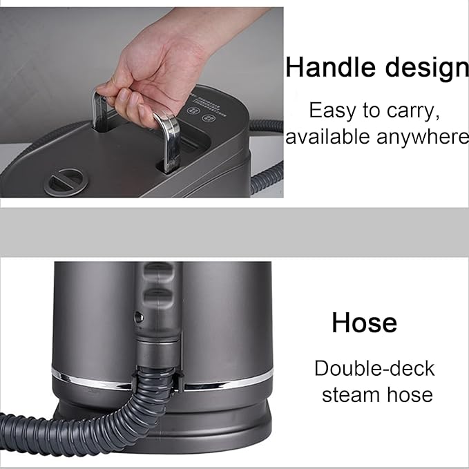 Handheld Steam Cleaner 1.2L Large Capacity Complimentary 5 Brush Heads Suitable for Home Upholstery Grout Tile Etc