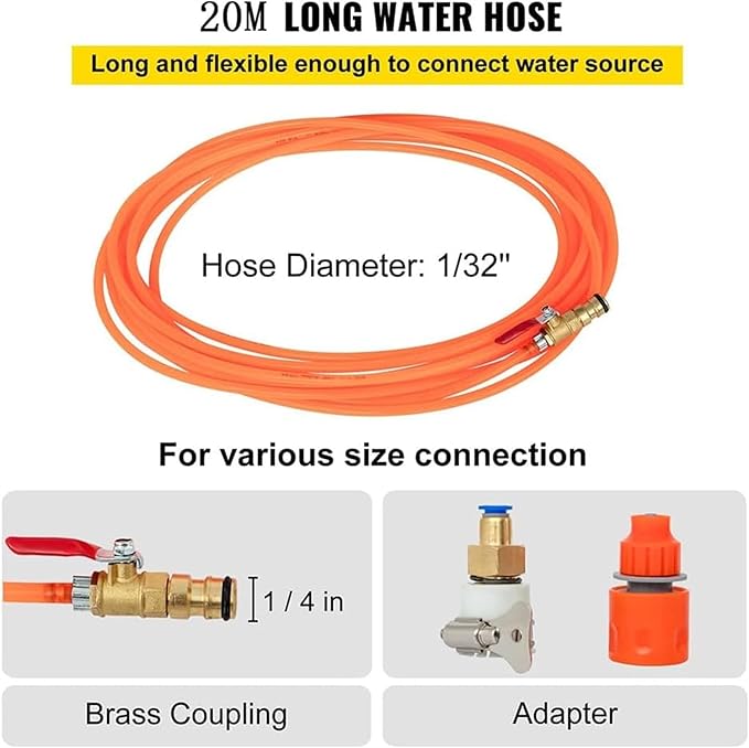 Window Cleaning Pole Water Fed Pole Kit Window and Solar Cleaning Pole/Water Fed Telescopic Brush/Brush Window and Solar Panel Cleaning(6m)