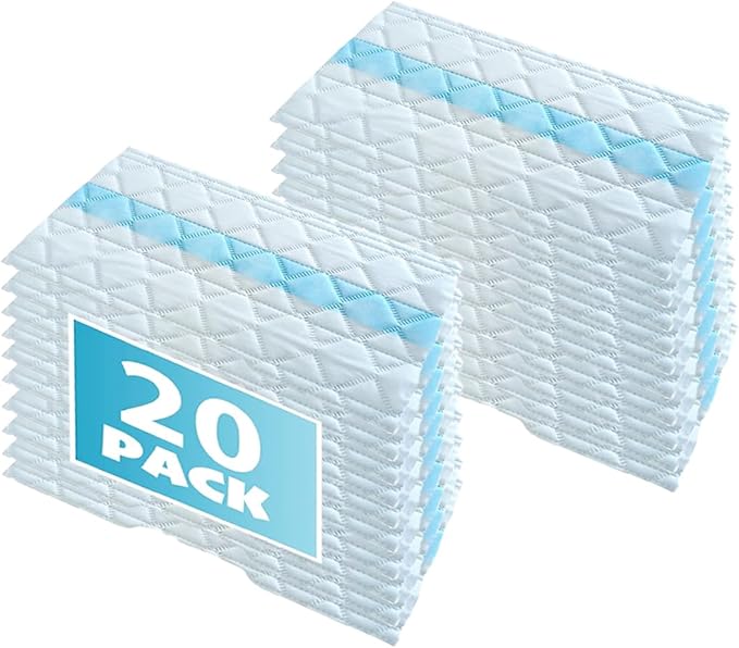20Pack Shark VacMop Disposable mop Head Replacement Compatible with Shark VACMOP Pro VM252 VM251 VM250 VM200 VC205 QM250 VM190 VM200P12 VMP30 for use on All Sealed Floors Disposable Cleaning Cloth