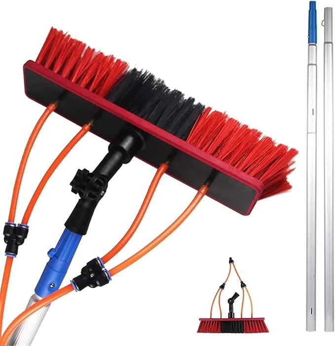 Window Cleaning Pole Water Fed Pole Kit Telescopic Brush/Extendable Cleaner Conservatory Roof Suitable for Photovoltaic Panel Cleaningtrucks Windows(1200cm)