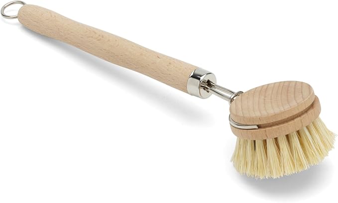 Natural Horsehair Fiber Kitchen Brush - 10 Dish and Glass Cleaner for Effective Scrubbing(9 Tampico Fiber Dish Brush)