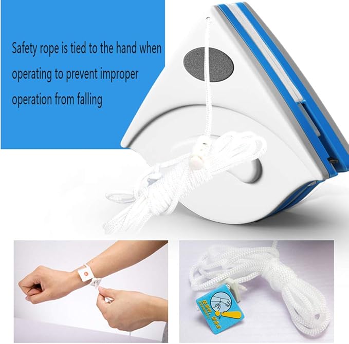 Magnetic Window Cleaner Double-Side Magnetic Glass Cleaner Plastic Household Cleaner Wiper Window Glass Surface Wiper Brush