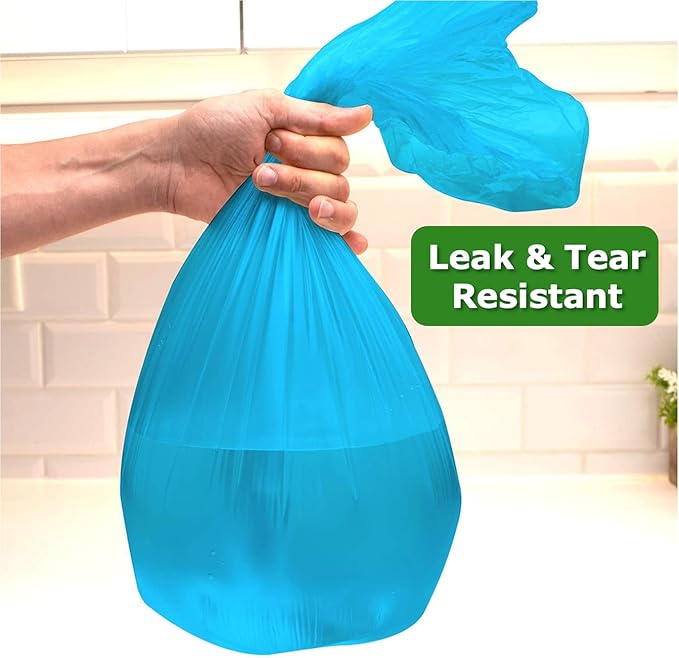4 Gallon Trash Bag CCLINERS Small Garbage Bags Color Bathroom Trash Bags Office Can Liners for Home Kitchen (200 Count 5 Colors)