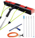 Window Cleaning Pole Telescopic Cleaning Brush Window Clean Glass Wall Cleaning Washing Set Equipment Extension Pole Cleaning for Trucks Windows (Color : 5.4m Size : 50cm)