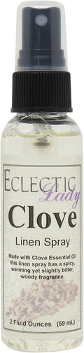 Clove Fragrance Oil Linen Spray - Handmade in USA Phthalate-Free No Artificial Colors Preservatives - Spray For Linens Bedding Sheets (Double Strength 8 oz)