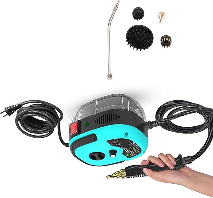 ZJchao Steam Cleaner 2500W Portable High Temperature Pressurized Steam Cleaning Machine Handheld Steam Cleaner Steam Cleaner for Home with Brush Heads for Kitchen Furniture Bathroom