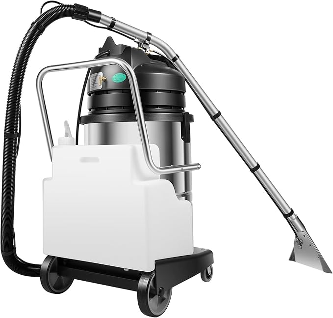 Commercial Carpet Cleaner Machine 2110W Heavy-Duty Wet Dry Vacuum for Water &amp Dust 60L Large Capacity with 6 Tools 250mbar Suction Power for Hotel Home Carpet Sofa Floor Cleaning