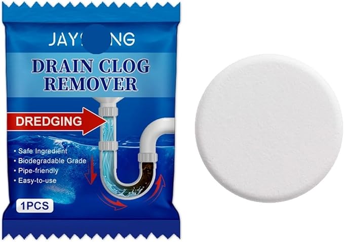 Drain Unclogging Tablets - Rapid Pipe Clearing &amp Odor Eliminator Dissolve Hair Grease &amp Debris Prevent Blockages &amp Eliminate Bad Smells in 30 Minutes(20PCS)