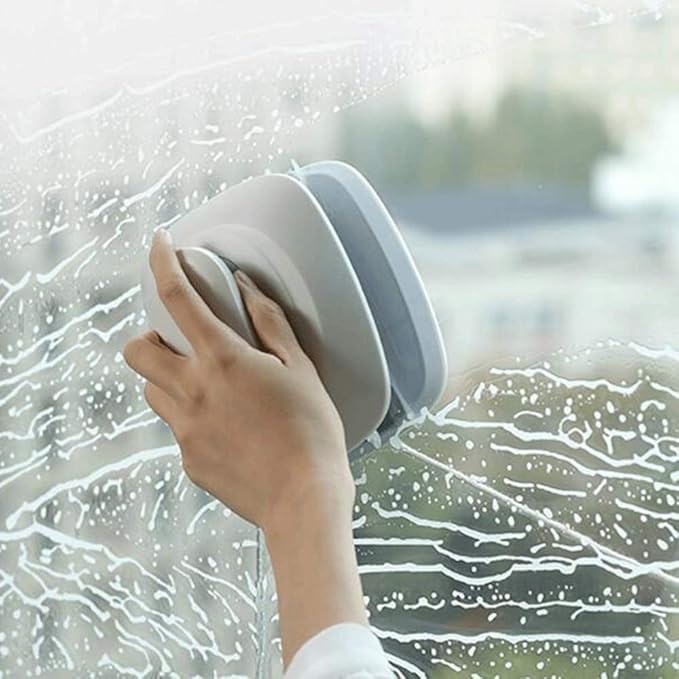 Glass Wiper- Double-sided Window Cleaner Wiper Magnetic Cleaning Tools for High-rise Glazed Windows Thickness