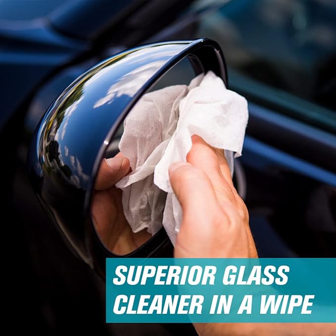 Invisible Glass 90166-6PK Large Glass Cleaning Wipes for Streak-Free Windows Mirrors and Glass Lint-Free Ammonia-Free Tint-Safe for Home and Auto Canister 28 Count (Pack of 6)