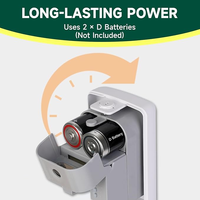 Automatic LCD Air Freshener Dispenser Wall Mount or Free Standing Programmable Spray for Bathroom Home Office Hotel Commercial Use Compatible with Glade Refills White
