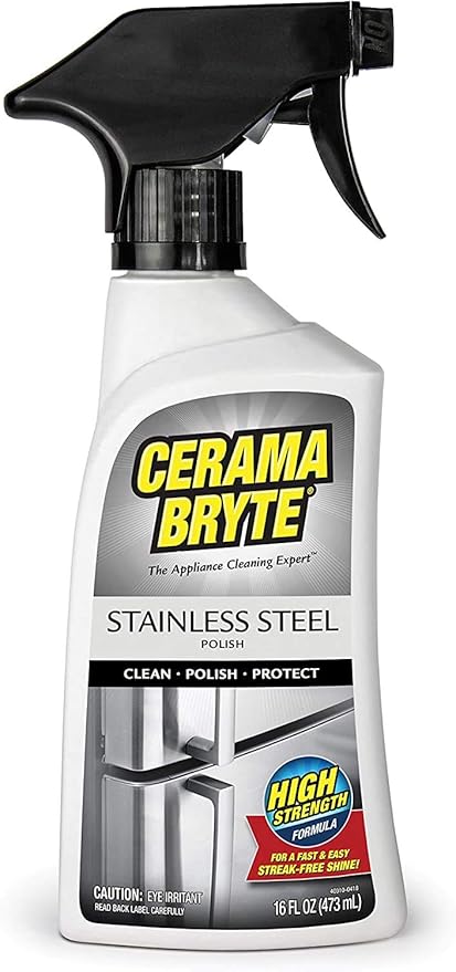 Cerama Bryte Cook Top Cleaner 18 oz 2-Pack &amp 16 oz Stainless Steel 2-Pack