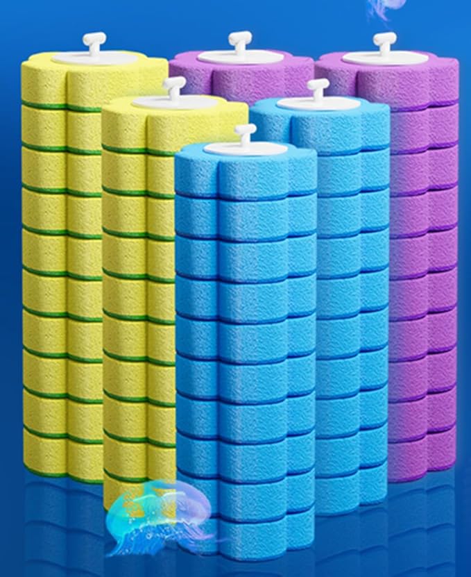 54 Counts Toilet Brush Disposable Refills Cleaning Bowl Wand Bathroom Cleaner Refill Heads(54pcs Different Fragrance Refills)