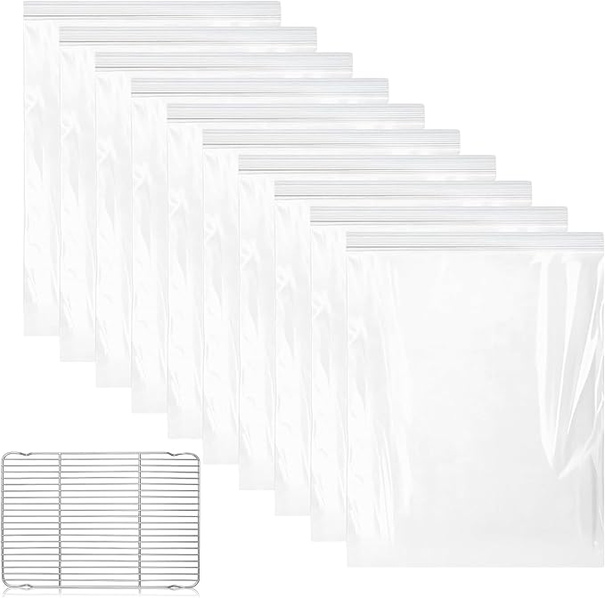 Oven Rack Cleaner Bags | 10 Pieces Reusable Grate Degreaser Bags For Oven Rack Cleaning Ideal For Grilling Stove Microwave Toaster Kitchen Cooking Baking Roasting Camping Barbecue