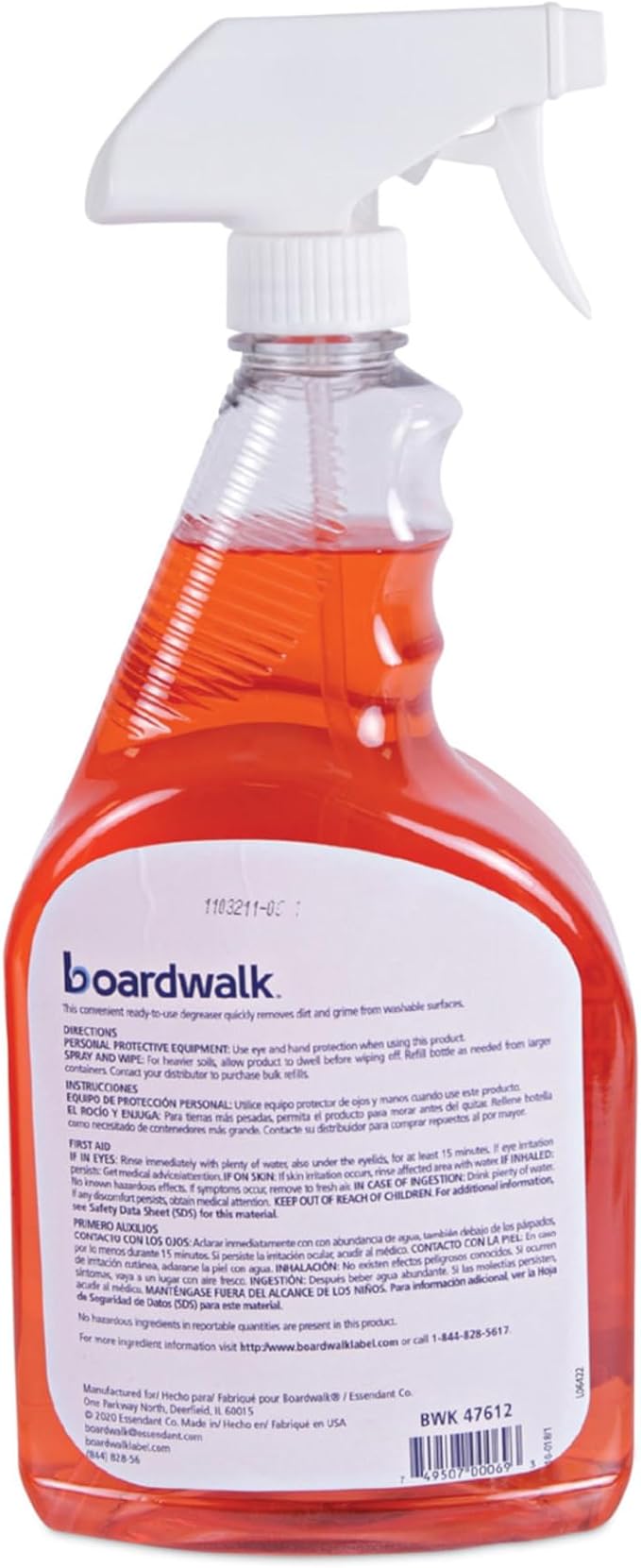 Boardwalk Non-toxic Formula Multi Surface Natural Grease and Grime Cleaner Unscented 32 Fl Oz bundled with Micro Fiber Cloth