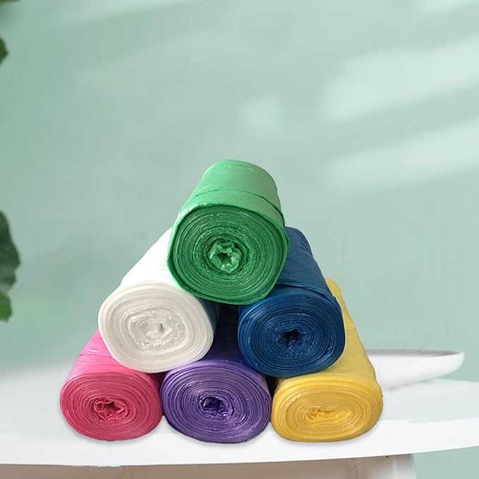 240 Pcs 4 Gallon Trash Bag Thick Strong Drawstring Unscented Small Garbage BagsSmall Trash Can LinersClear Plastic Mini Trash Bags for Bedroom Home Kitchen Office