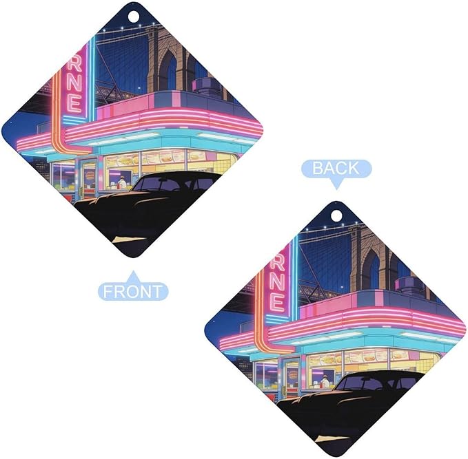 5PCS Car Air Freshener Hanging Personalized Double Sided Vintage Cars Car Fresheners Long Lasting New Cars Scents Cute Automotive Freshies for Closets Drawers (tea)