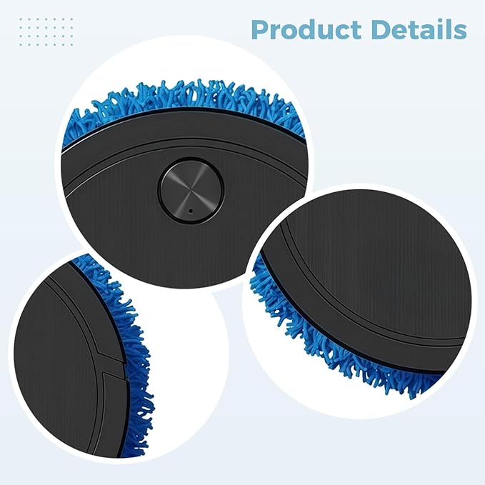 360° Smart Mop With High-Speed Cleaning Usb Rechargeable For Wet And Dry Mopping Of Hard Floors And Carpets