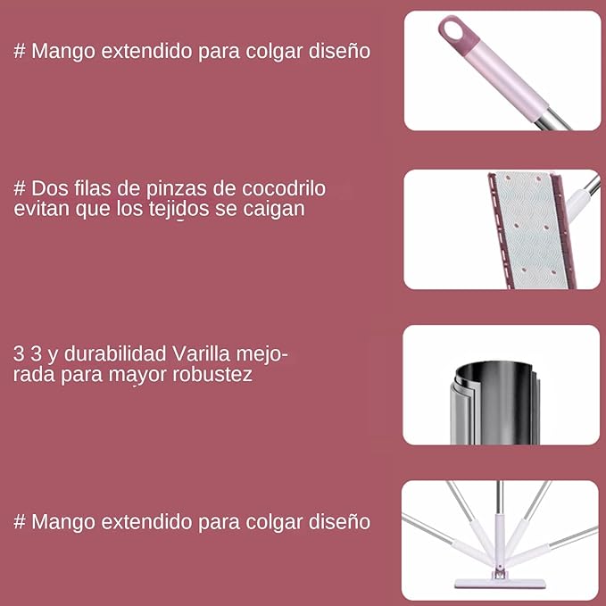 Genérico Dry Mop for Dust | Swivel Head Long Handle with Cloths – Flat Mop with Washable Pads for Kitchen Bathroom Bedroom Living Room Laminate Wood Floor Window Ceiling