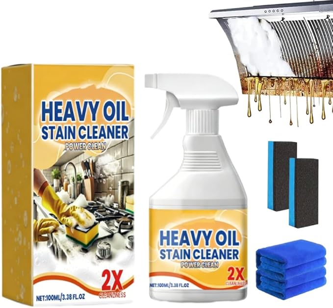 Kitchen Cabinet Cleaners And Polishers Kitchen Heavy Oil Cleaner Spray Upgrade All Purpose Kitchens Heavy Oil Cleaning Agent for StoveOvenDishwasherAppliances (2PCS)