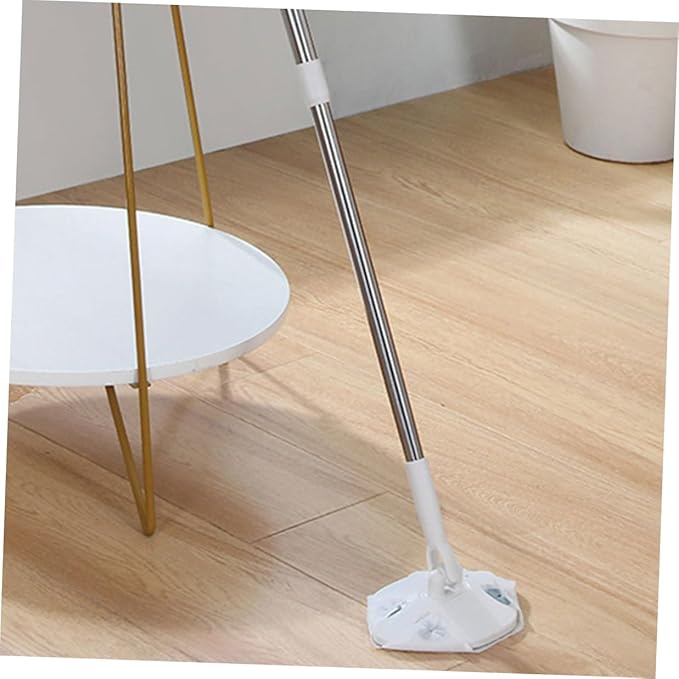 Rotating Dust Mop with Dry Facial Tissue Pack Handheld Triangular Microfiber Mop for Hardwood Floors Electrostatic Dust Removal No-wash Home Cleaning Tool