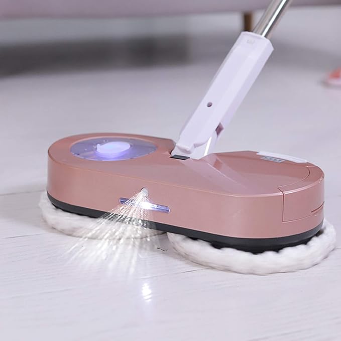 Steam Mops Home Wireless Electric Mop Mopping Machine Cleaning Machine Hand-Held Vacuum Floor and Carpet Steam Cleaner with LED Light Orange (Orange)