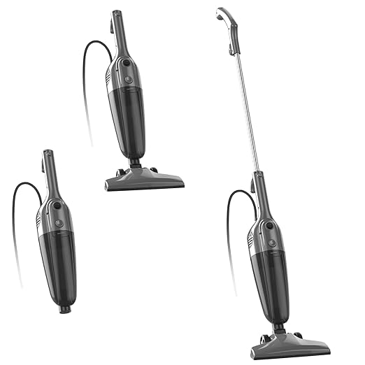 Vacuum Cleaners for Home - Corded Stick Vacuum Cleaner High Power Suction Vac for Pet Hair Carpet Hardwood Floor Household Hand Lightweight Handheld Portable Car Vac MC Black