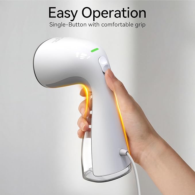 HiLIFE Upgraded Steamer for Clothes Handheld &amp Portable 1100W Powerful Steam 300ml Big Capacity &amp No Leak Design 30S Fast Heat-up Quick Wrinkle Remover Compact Size for Travel ONLY 120V