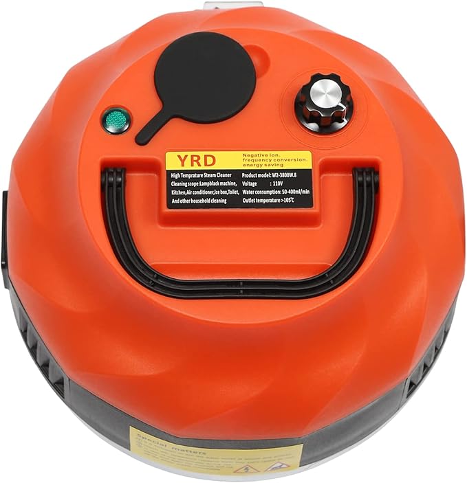 Steam Cleaner Handheld for Home Use 1600W Portable Steamer for Cleaning 1.35L/0.35Gal Water Tank Capacity Steam Cleaner for Car Floor Tiles Kitchen Bathroom (Orange)