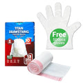 13 Gallon Trash Bags 88 Count – Clear Plastic Bags for Home Kitchen Bathroom and Commercial Use Includes 500 CPE Gloves
