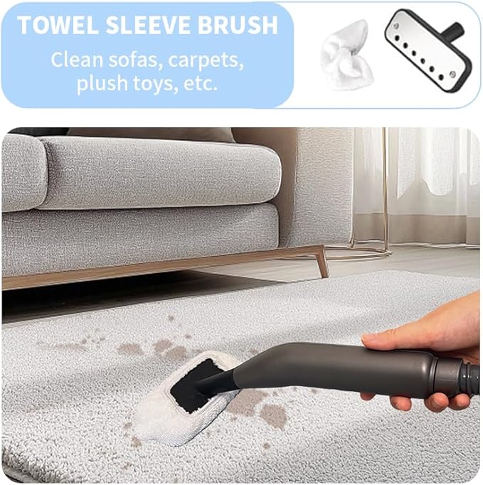 Handheld Steam Cleaner for Home Pressurized Portable Handheld &amp Mop 2-in-1 Steamer for Cleaning with 10 pcs Accessories for Multi-Surface Cleaning Floors Tiles Grout Kitchen Bathroom Couch