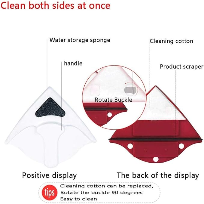 Home Triangle Double Side Magnetic Window Cleaner Home Double Side Magnetic Strong Both