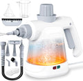 Pressurized Handheld Steam Cleaner 400ML 9-in-1 Multipurpose Portable Steamer with Safety Lock Chemical-Free Deep Cleaning for Grout Floors Windows Car Bathroom Kitchen Home