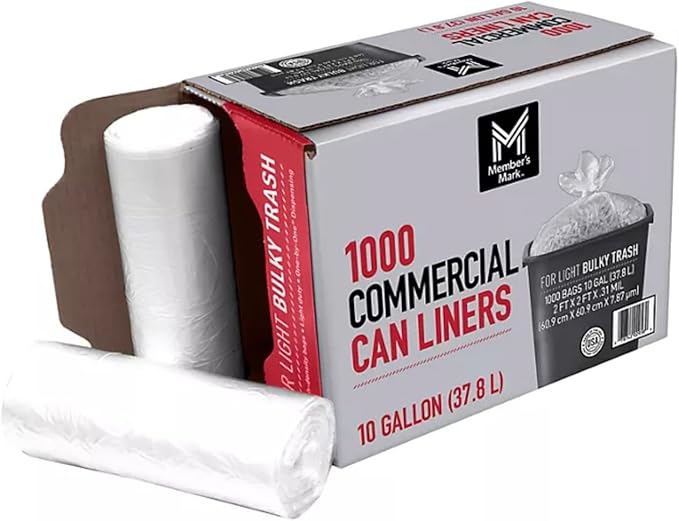 Member Mark 10-Gallon Commercial Can Liners 1000 ct.