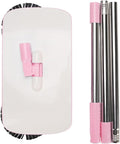 Household Hand Push Sweeper Multi Purpose Mop Broom Dustpan Blue Pink Manual Floor Cleaning Tool for Home Household Hand Push Sweeper (Pink)