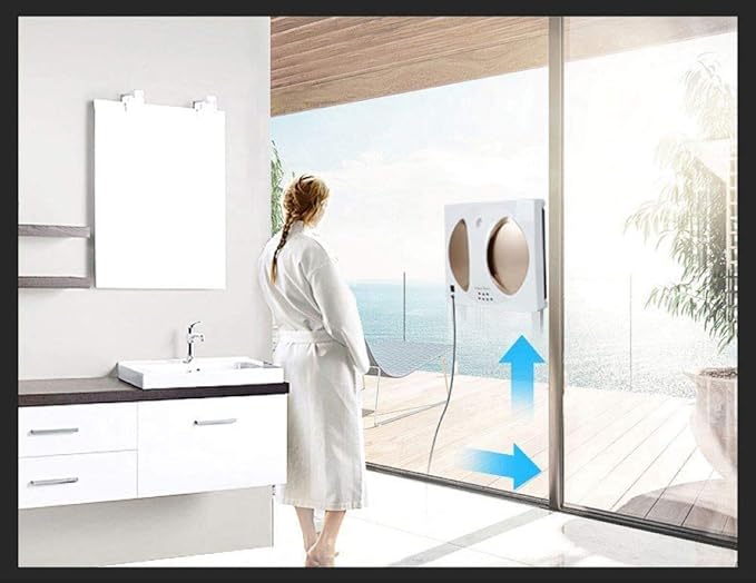 Window Cleaning Robot with Remote ControlWindow Cleaner-Vacuum Cleaner Glass Cleaning Robot Anti-Falling for Windows GlassTilesBathroom Cleaning with Multiple Safety
