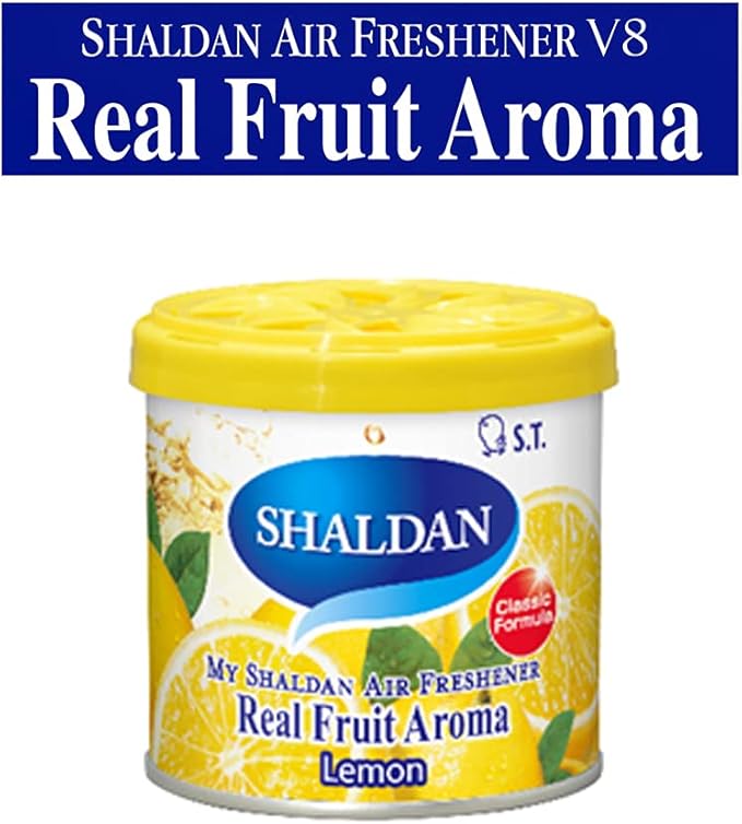 My Shaldan Lemon Scent 6-cans V8 Original Classic Formula Car Cup-holder Natural air freshener Real Fruit Aroma