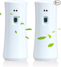 Automatic Fragrance Dispenser (2-Pack) Wall-mounted Aerosol Spray Air Freshener for Hotels Home Indoor Offices Schools Restaurants Commercial Place (White 008-BY)