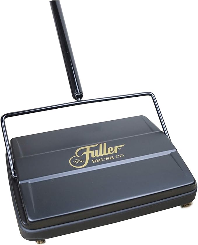 Fuller Brush 17027 Electrostatic Carpet &amp Floor Sweeper - 9 Cleaning Path - Lightweight - Ideal for Crumby Messes - Works On Carpets &amp Hard Floor Surfaces - Black